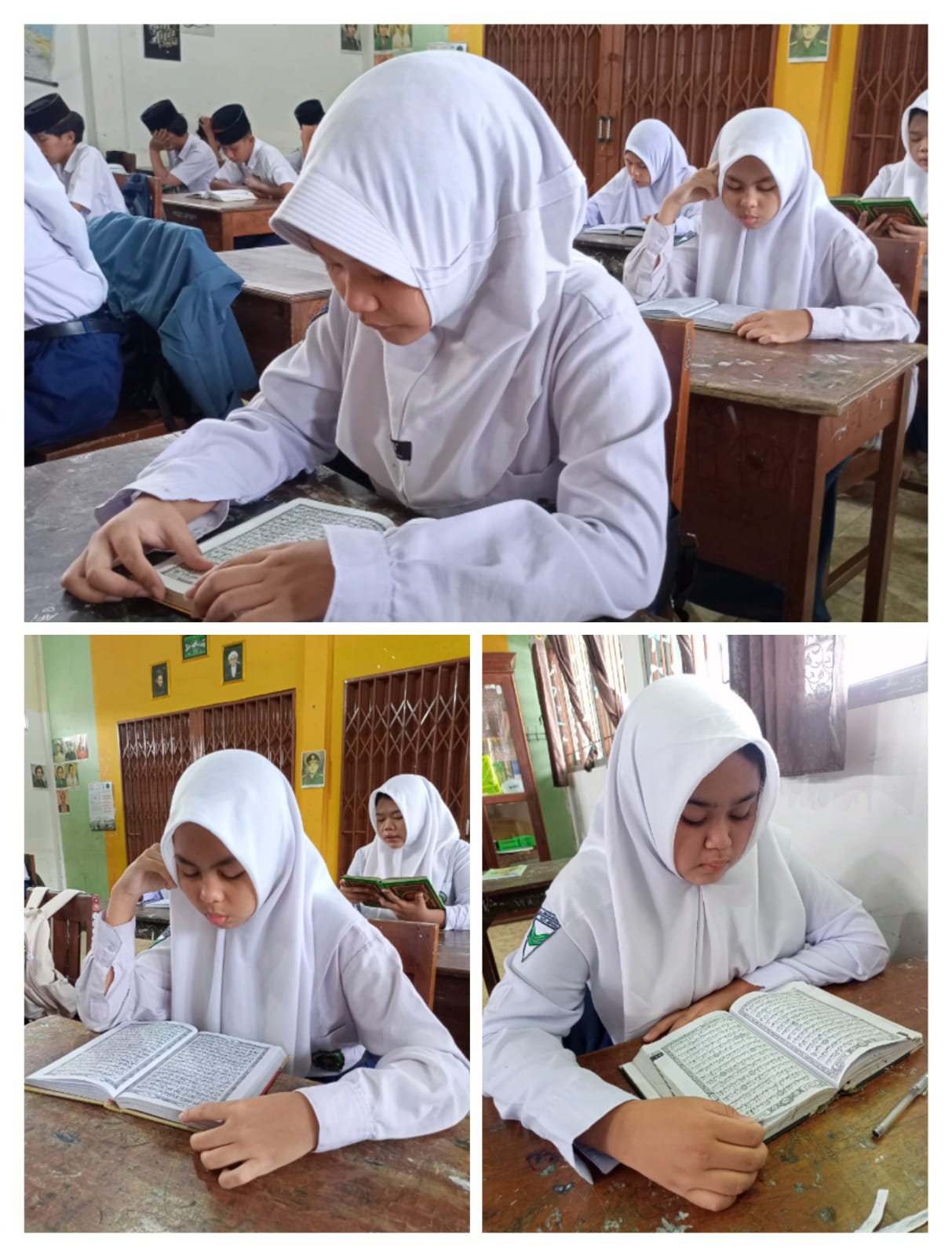 Wasilah Diri Meraih Kemuliaan : Gema Tadarus Al-Qur’an Awali Hari di MTs Sunan Muria Kelet